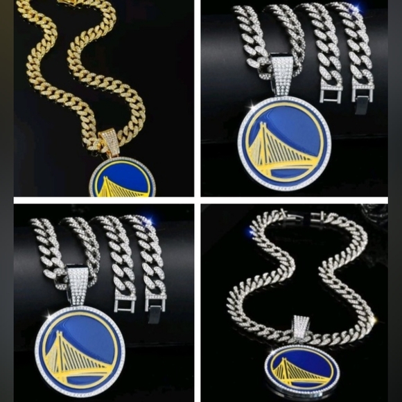 Golden State Warriors Silver Or Gold Iced Cuban Chain Necklace 20